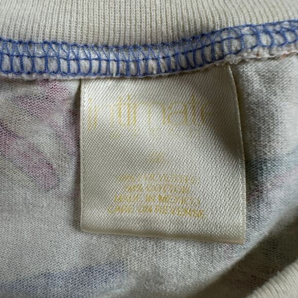 VINTAGE Intimates Shirt Womens S White Blue Rise And Shine Pajamas Ladies READ - Picture 4 of 9